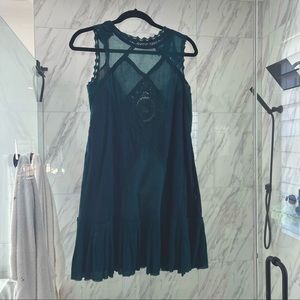 Free people short dark green cotton XS dress